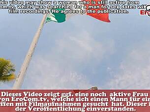 german agent meets latina milf for outdoor masturbation session