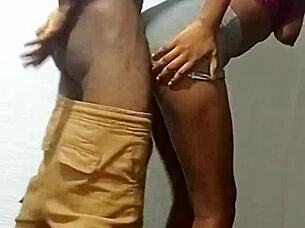 i fuck my friend's slutty little sister hard in standing doggy position