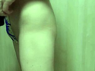 Gorgeous gold leotard beauty undergoes long buttplug training with huge anal piercing and asian amateur flair.