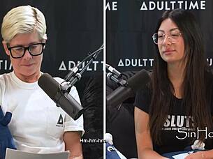 pornstar answers weird questions while testing vibrator settings