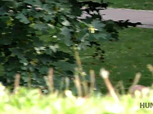 In this Czech reality hidden cam pickup, a teen loses her wallet but finds wild sex for cash with blowjob and licking.