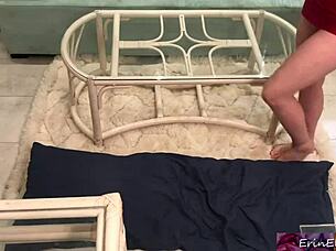 Stepmom Stuck In The Living Room Cleaning Gets Cum On Ass From Monster Cock - Erin Electra