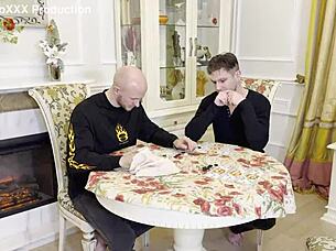 Gangbang Monika Fox with double penetration during lotto break