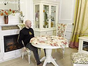 Gangbang Monika Fox with double penetration during lotto break