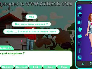 Let's play paradise island, she blows him in orchard