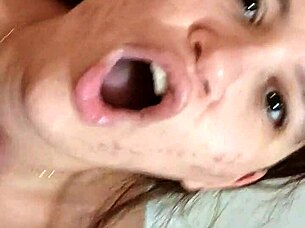 she rebels during an intense deep throat session with ball licking and maledom vibes