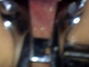 Shemale boldly uses speculum on my ass for intense anal play