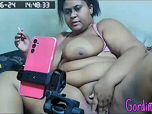 Hidden Camera Catches Curvy Brazilian Babe Masturbating With Big Tits And Ass In Lingerie