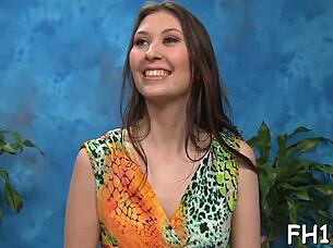 what's this massage porn pic showing with the oiled teen babe sucking and fucking?