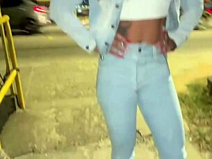 i'm watching my wife flash and blow that huge cock in public, cumming on her ass while husband films the amateur fun