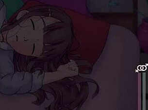 in this hentai game, the erotic night attack on the 18+ girl leads to quick orgasm fun