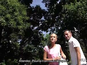 In this Czech reality hidden cam pickup, a teen loses her wallet but finds wild sex for cash with blowjob and licking.