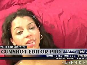 cute teen covered in cum after gangbang