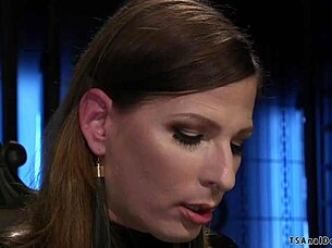 shemale dommes dominate men with anal fucking and blowjobs in fetish scene