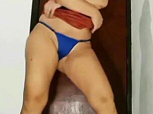 mireladelicia compilation shows horny blonde bbw stripping and masturbating with dildo in homemade clips