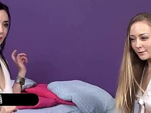 What if blonde babe Sadie Blair rides cowgirl and cums hard on that big cock?