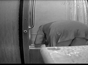 Jennifer Bent Over In Shower Washing Her Shaved Pussy And Ass