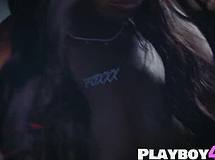 Small tits black milf slowly undresses revealing her petite ebony body in a sensual striptease for Playboy