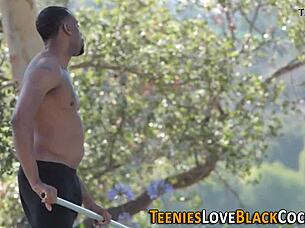 Does This Teen Really Bang Huge BBC Outdoors?