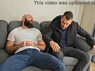 Oh god, I'm getting dap'ed so hard with three guys, piss everywhere, my mouth full of cum, face covered in huge loads!