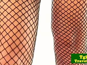 hey ladyboy ning, wanna show off that tight ass in corset, heels, fishnets, and lingerie while fingering and masturbating?