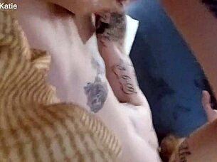 Amateur Tattooed Babe Stretches Tight Pussy with Massive Cock in Homemade Video