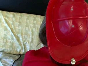 Petite Rebecca Riley In Fireman Costume Rides Hard Cock With Passionate High Definition Tits Action
