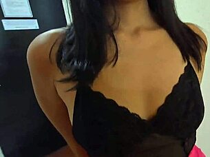 Petite Babe Riding First Time in Tight Skirt with Blowjob and Ass Licking