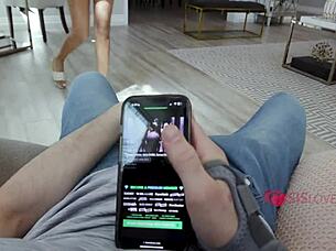 an ebony woman and her friend dive into a wild, taboo pov session of intense sharing