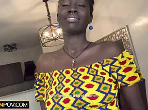 Oh wow, big tits ebony bikini model stripped and banged raw by gringo producer!