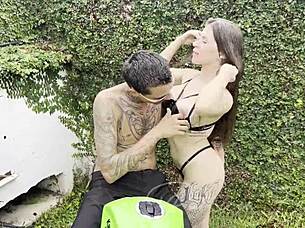 why resist when this cute young bunny gives in to passionate ass play with the sexy owner