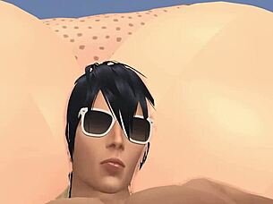 Giant-Titted Resort Owner Bang in Game
