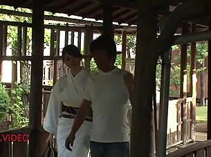 Intense Japanese blowjob turns into wild fucking adventure