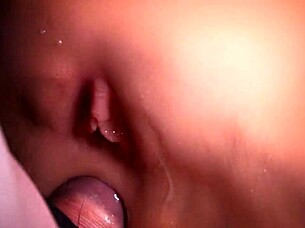 Oh wow, plunge deep into her tight anal with that massive toy! What a wild double penetration thrill!