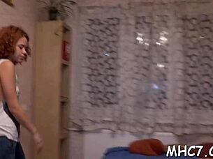 Why does this sweet teen girlfriend fuck an old guy while her cuckold watches?