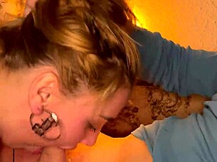 She delivers a closeup wet sloppy facefuck in the best blowjob ever.