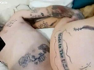 Amateur Tattooed Babe Stretches Tight Pussy with Massive Cock in Homemade Video