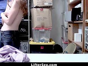 Latina Teen Shoplifter Caught In Office Gets Punished By Officer With Rough Fucking And Creampie