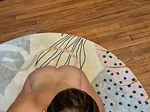 i'm a dirty wife masturbating wildly then getting a huge facial cumshot all over my face