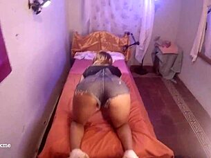 I'm checking out this tight jean latina getting it doggystyle in amateur action