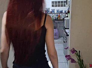 hey, this married woman tricks and teases the naughty plumber into some fun