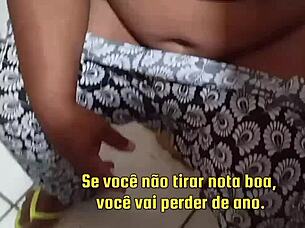 Amateur professor fucks fat BBW student in school bathroom