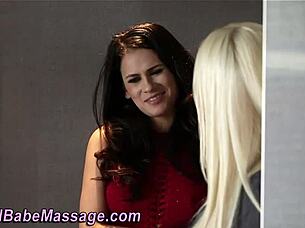 Horny Lesbian Dominates And Licks Maid In Intense Fingering Massage Session