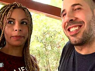 alana, the young 18+ blonde with rasta hairstyle, stars in her first porn video casually