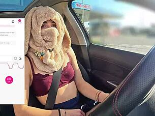 a friend films me driving while a fan remotely controls my lovense vibrator for solo orgasm fun