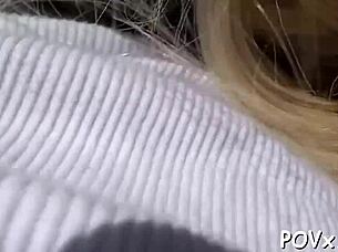 Shaved pussy gets sexy pounding from erected cock in rough hardcore action