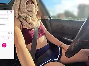 a friend films me driving while a fan remotely controls my lovense vibrator for solo orgasm fun