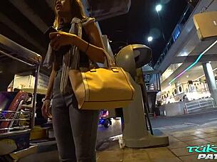 tuktukpatrol thai babe with small tits gives birthday blowjob to monster cock