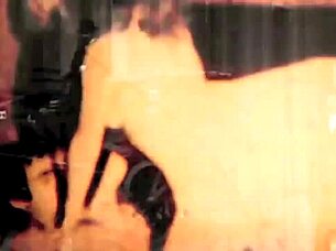 classic vintage scene shows hairy pussy getting pounded doggystyle in retro style