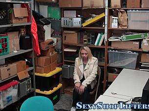 Hey, check out this reality scene where a blonde teen thief gets caught and ends up with a facial!